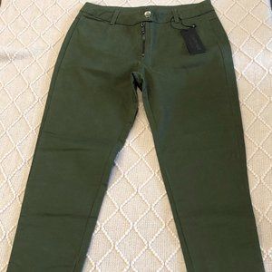 Carmar Green Skinny Pants with Ankle Zippers